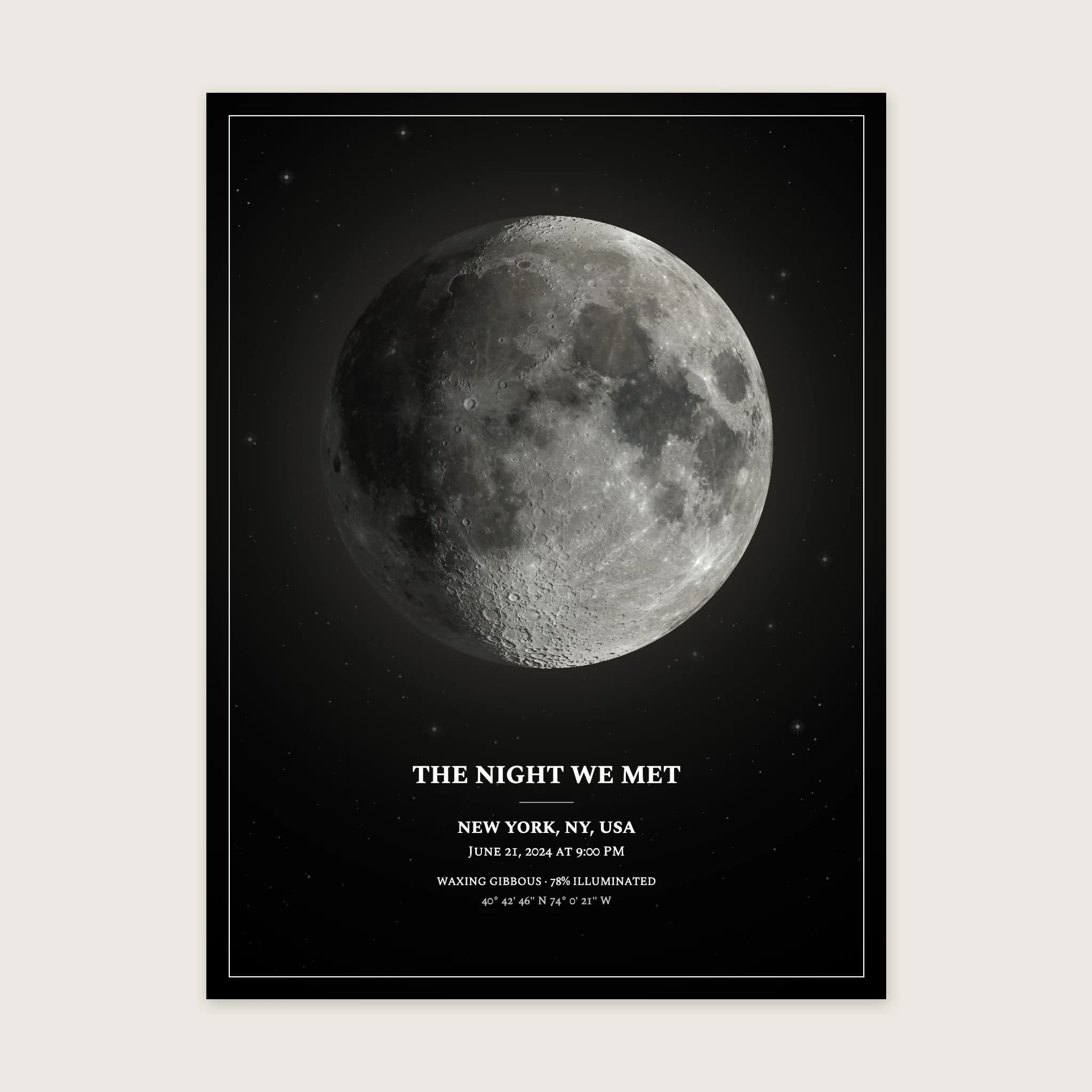 Moon Phase Poster: Print, 18 × 24 in