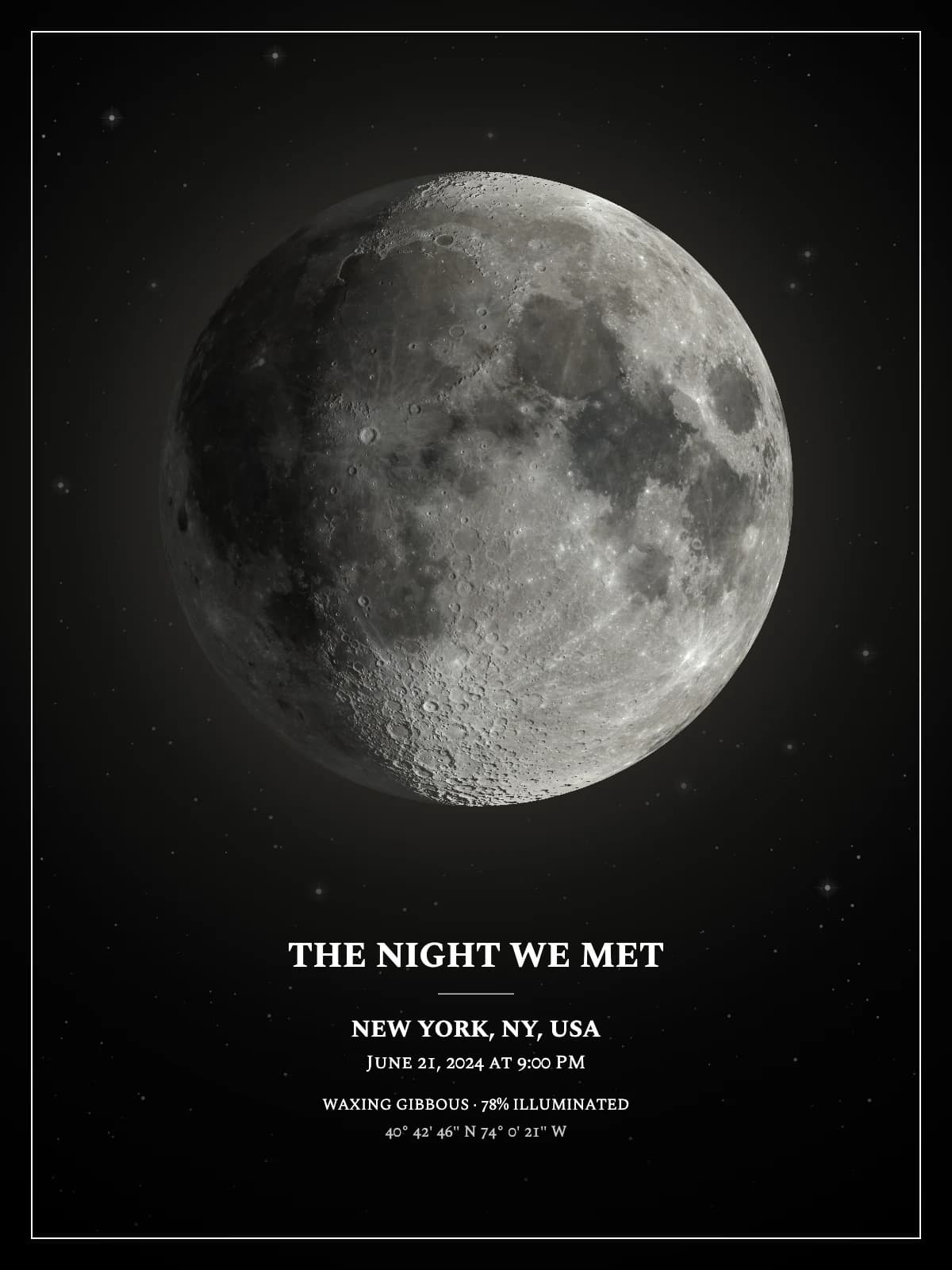 Moon Phase Poster artwork in the Pure Noir style