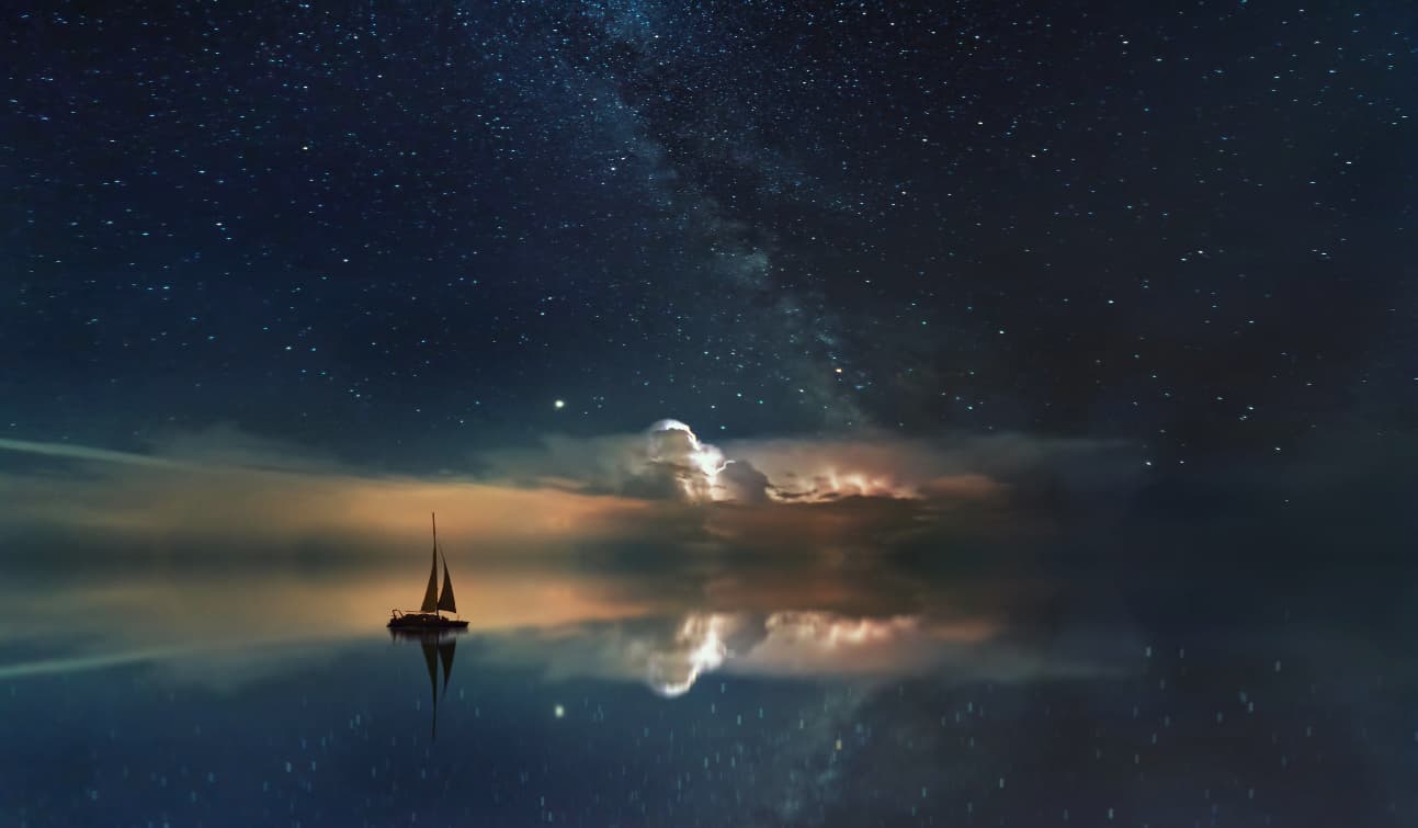 Night sky with stars background