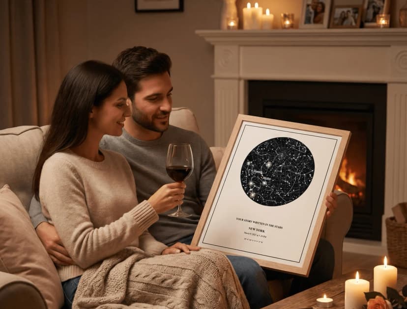 Anniversary Star Chart: Capture Your Wedding Night Sky