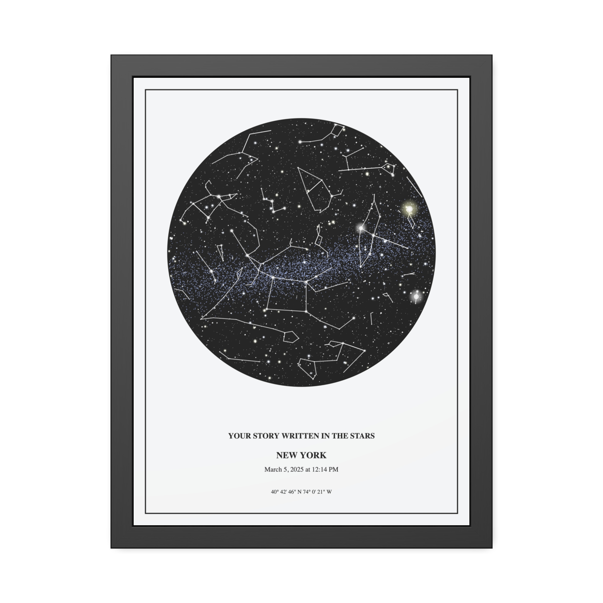 Framed Star Chart Poster