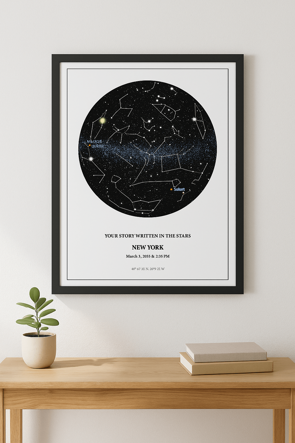 Luxury Framed Star Chart - Ready to Hang Gift